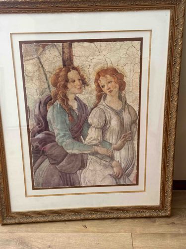 Framed Print of Sandro Botticelli's 'Two of the Graces'