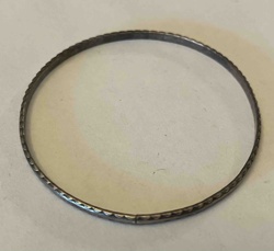 Patterned Sterling Silver Bangle Bracelet