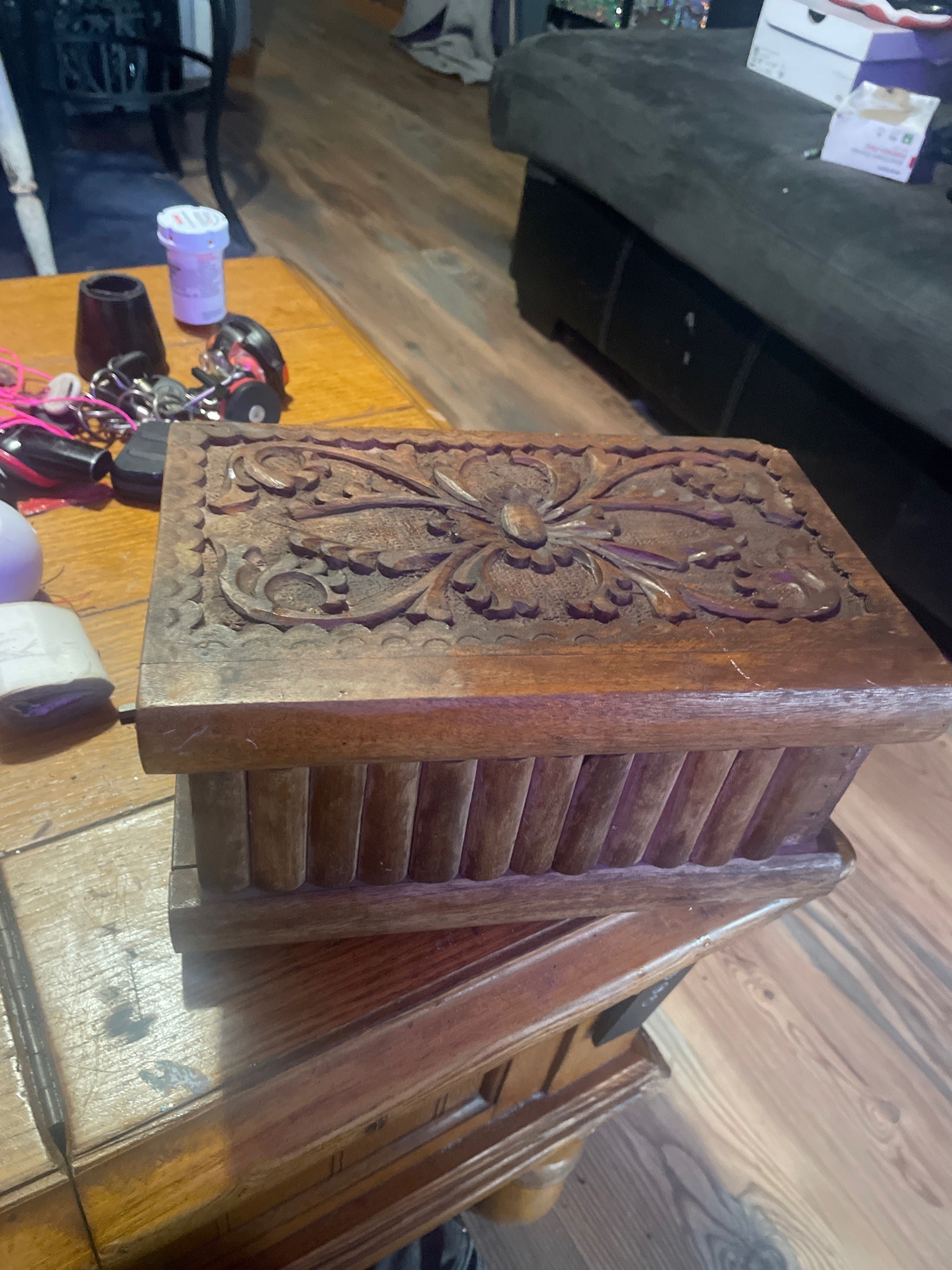 Submitted photo of Carved wooden puzzle box