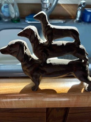 Stacked Dachshund Dog Figurine