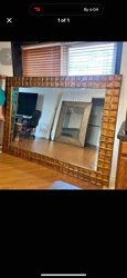 Large Ornate Square-Patterned Wall Mirror