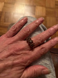 Multi-Stone Garnet Cluster Ring