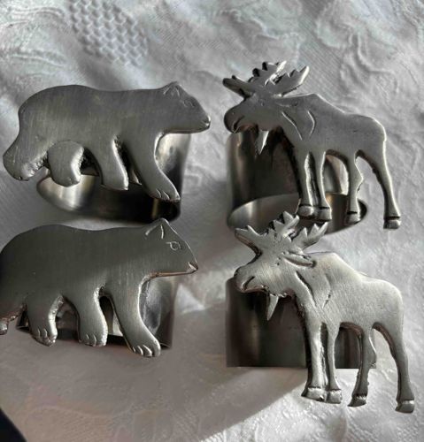Wildlife Themed Napkin Rings (Bears and Mooses)