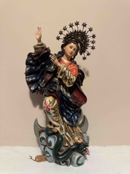 Polychrome Wooden Statue of the Immaculate Conception (Madonna)