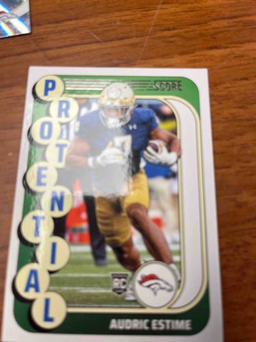 Audric Estime 'Potential' Football Trading Card (Score Brand)