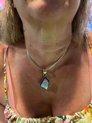 Blue Lace Agate Pendant Necklace