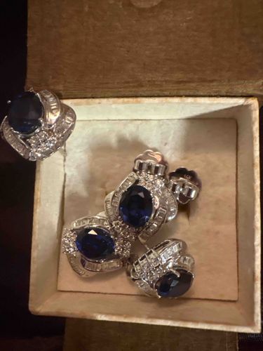 Sapphire and Diamond Jewelry Set