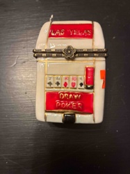 Las Vegas Draw Poker Slot Machine Trinket Box