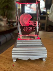 San Francisco 49ers Crystal Light-Up Display
