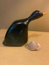 Carved Wooden Duck Decoy or Sculpture
