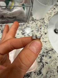 18k White Gold Princess Cut Diamond Stud Earrings