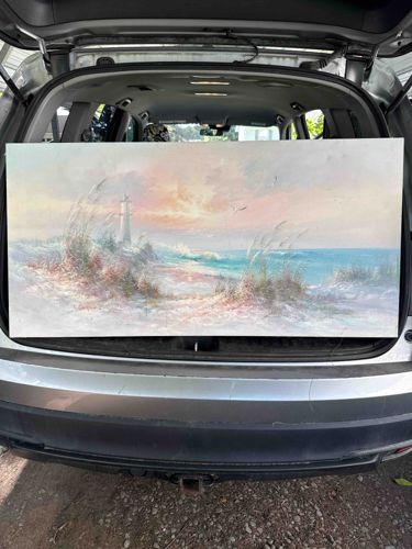 Lighthouse and Coastal Landscape Painting