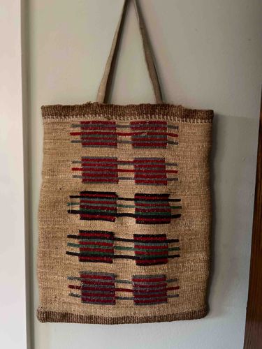Southwestern Navajo-Style Hand-Woven Textile Tote Bag