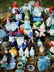 Collection of Garden Gnomes and Unicorn
