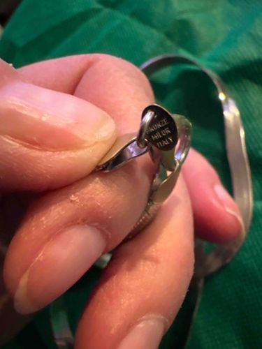 Milor Italy Bronze Herringbone Chain Necklace