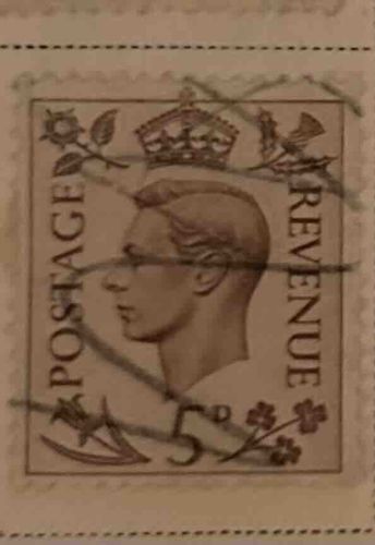 King George VI 5d Postage & Revenue Stamp