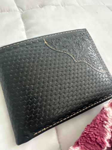 Tooled Leather Bi-Fold Wallet
