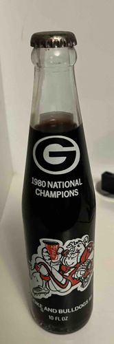 1980 Georgia Bulldogs National Champions Commemorative Soda Bottle