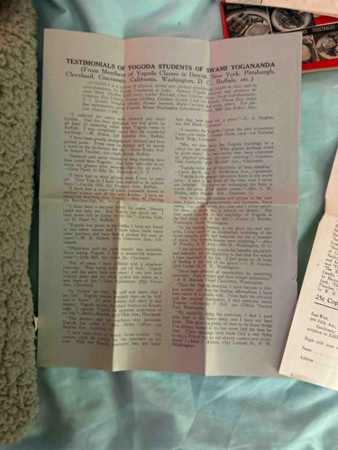 Testimonials of Yogoda Students of Swami Yogananda Pamphlet