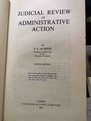 Judicial Review of Administrative Action by S. A. de Smith, Second Edition