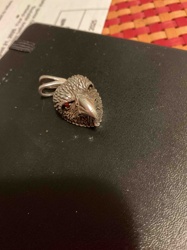 Eagle Head Pendant with Red Eyes