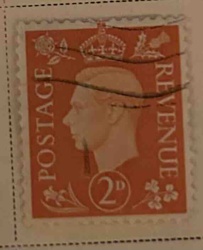 King George VI 2d Postage Stamp