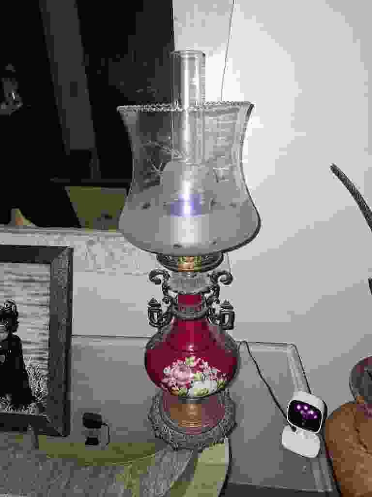 Victorian Style Gone with the Wind Banquet Lamp