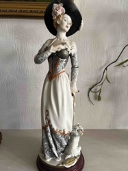 Florence Porcelain Figurine 'Lady with Dog'