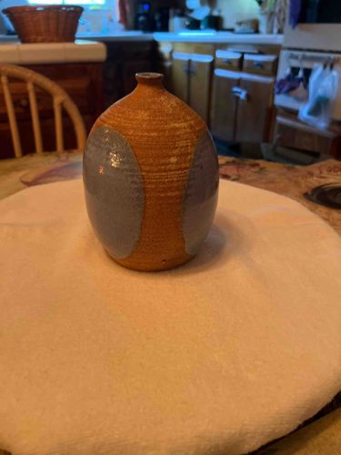 Studio Pottery Ovoid Bud Vase