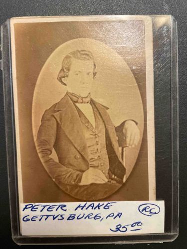 Peter Hake, Gettysburg, PA, Carte de Visite (CDV)