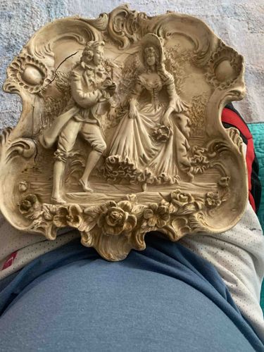 Rococo Style Courting Couple Relief Plaque