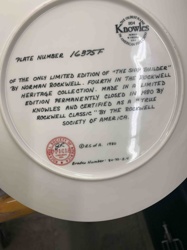 Norman Rockwell 'The Ship Builder' Collector Plate by Knowles