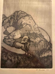 Human Figure - M. Milner '77 (Etching/Aquatint)