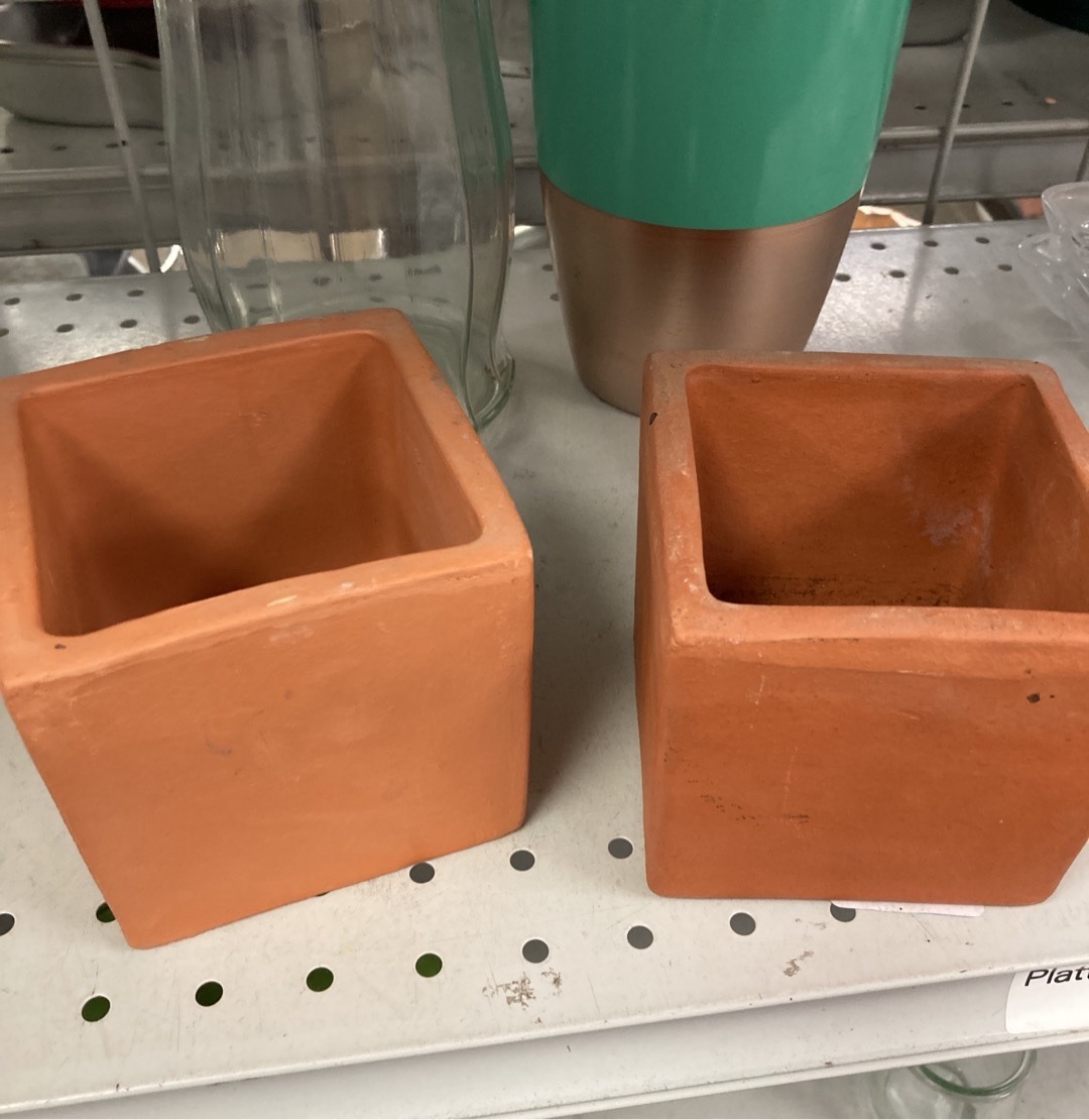 Submitted photo of Terracotta square flower pots