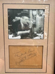 Framed Black and White Photograph with Inscribed Autograph by Walter Winchell