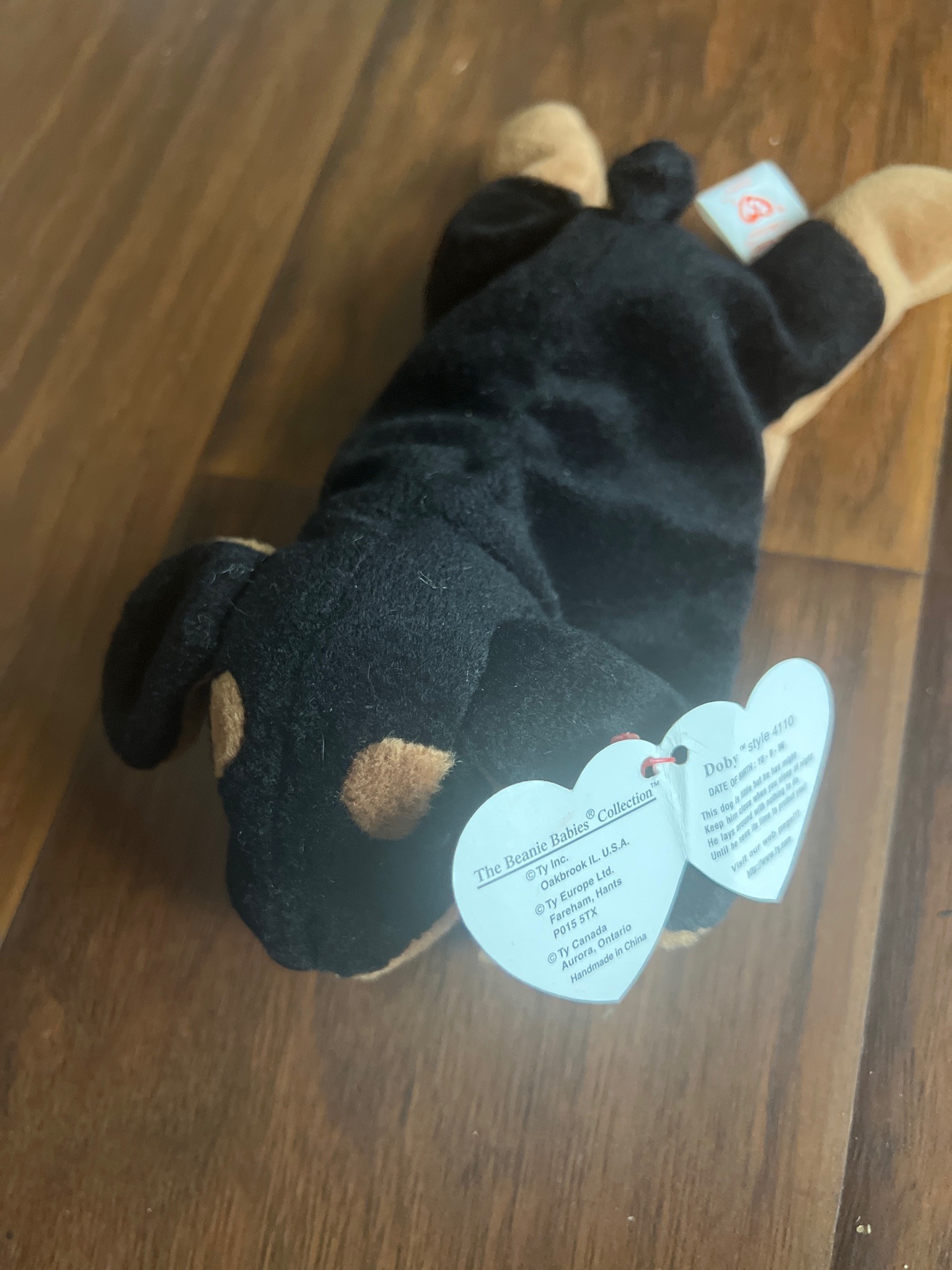 Submitted photo of Ty Beanie Baby Doby the Doberman Pinscher (not authenticated)