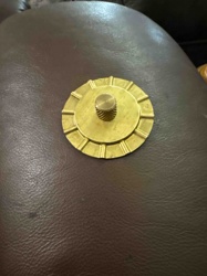 Brass Rosette with Knurled Knob