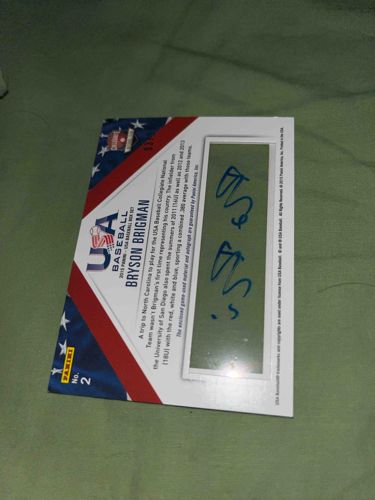 Panini 2015 USA Baseball Bryson Brigman Autographed Trading Card