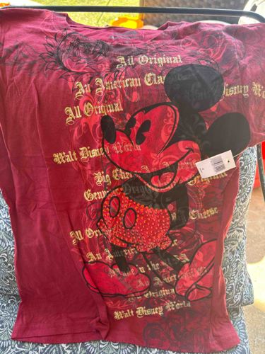 Vintage Women's Disney Mickey Mouse 'All Original' Embellished T-Shirt