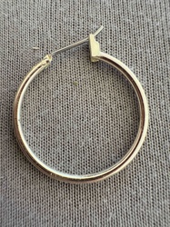 Silver-Tone Hoop Earring