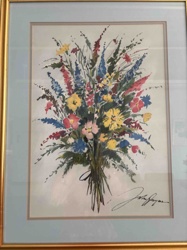 Watercolor Painting of Wildflower Bouquet