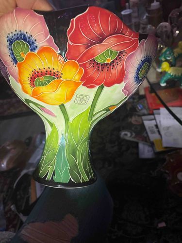 Heather Goldminc for Blue Sky Ceramic Poppy Vase by J. McCall