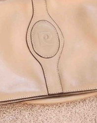 Pierre Cardin Beige Faux Leather Handbag with Embossed Logo