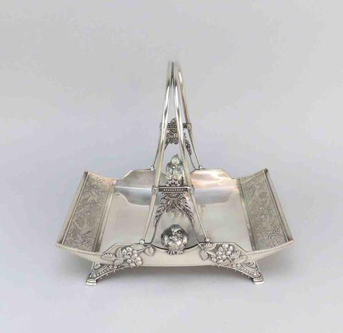 Meriden Silver Plate Figural Compote Basket