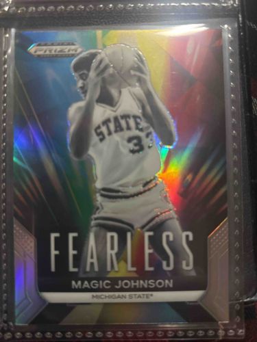 Magic Johnson Michigan State Panini Prizm Fearless Basketball Card