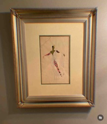 Framed Erte (Romain de Tirtoff) 'Sheherezade' or similar Art Deco Fashion Illustration