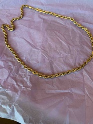 Gold-Toned Rope Chain Necklace