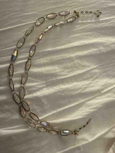 Vintage Iridescent Art Glass Bead Necklace