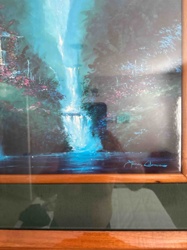 Framed Waterfall Landscape Print