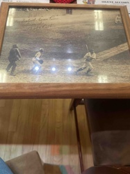 Framed Replica Signed Babe Ruth Baseball Photograph